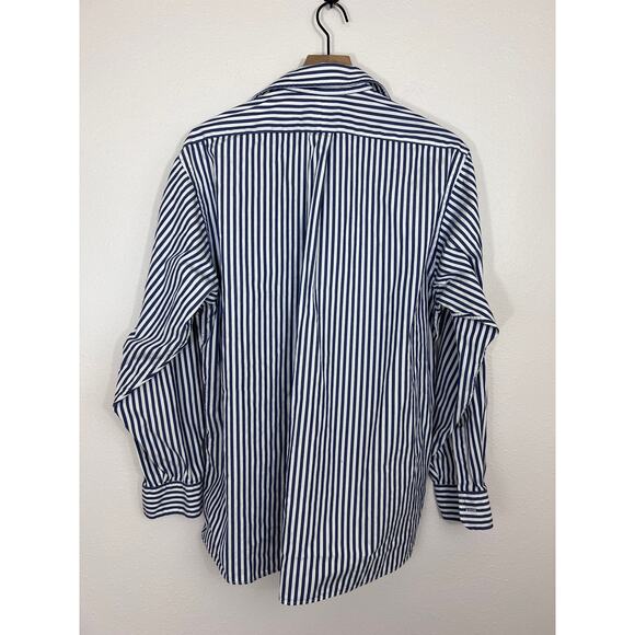 Austin Reed Vintage Blue White Pinpoint Oxford Dress Shirt 16.5 35 - Picture 5 of 5